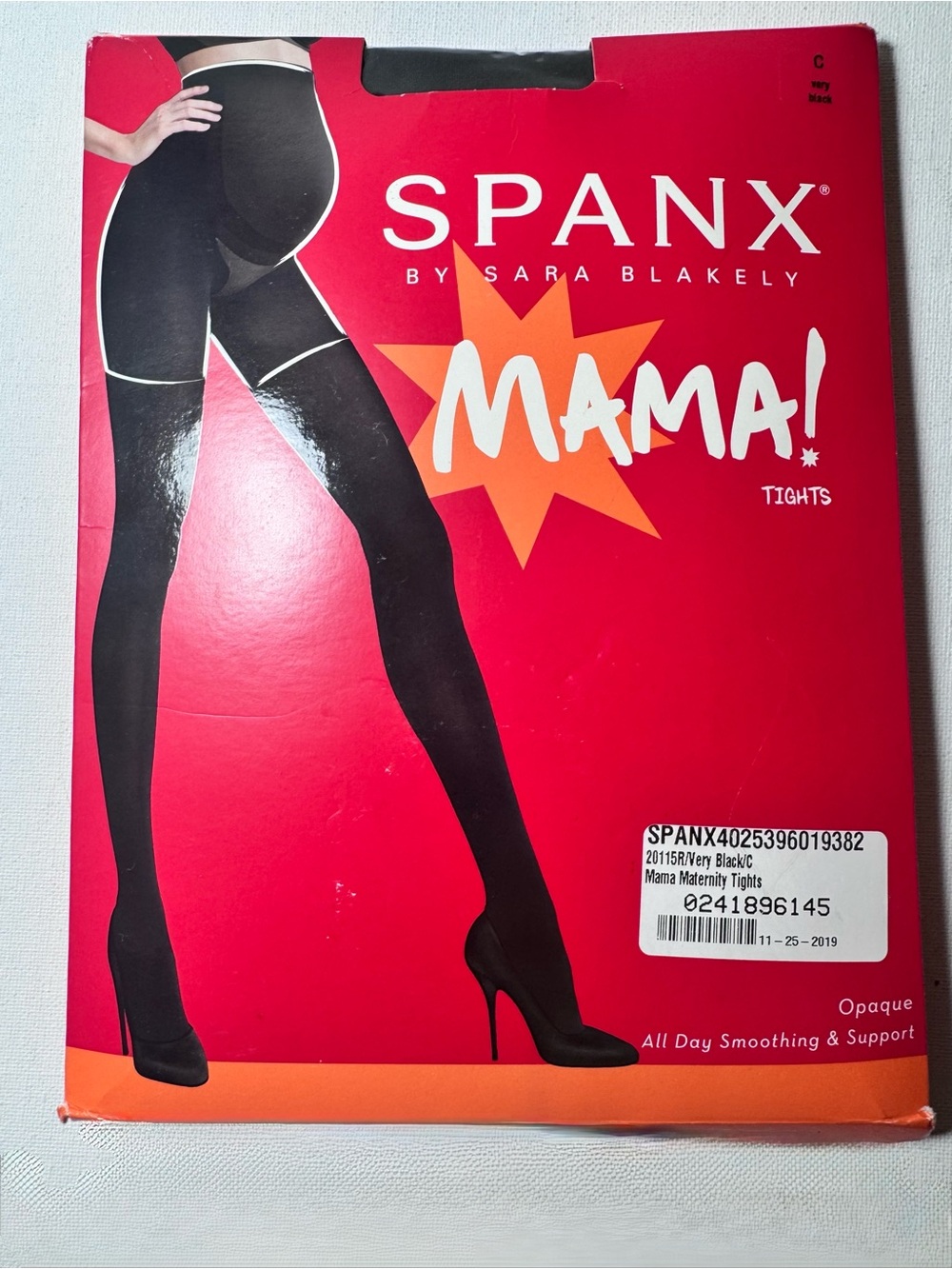 Spanx Mama! Maternity tights opaque all day smoothing and support in black